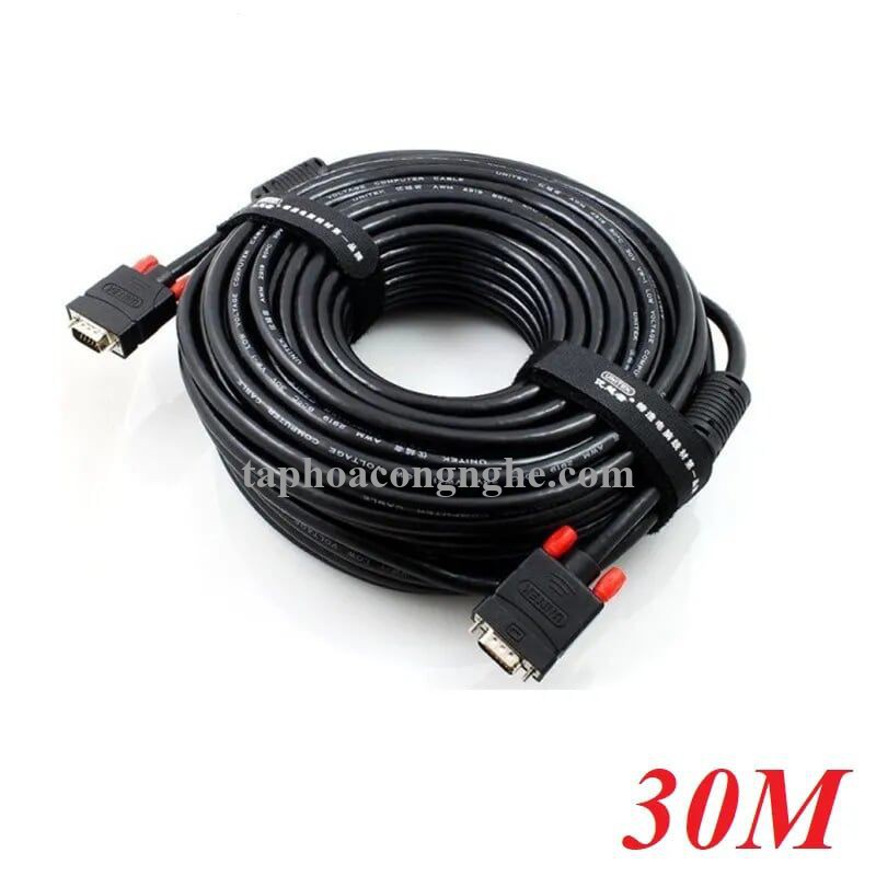 Unitek 95073 Y-C510A 3C+6 30M Màu Đen Cáp tín hiệu Vga LCD 30095073